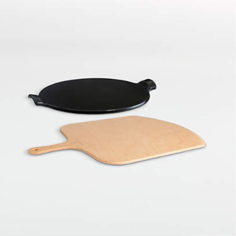 Emile Henry Charcoal Pizza Stone & Peel, New In Box